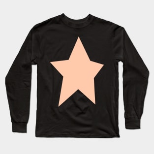 Star 4 Peach Fuzz Pantone Color of the Year 2024 Long Sleeve T-Shirt